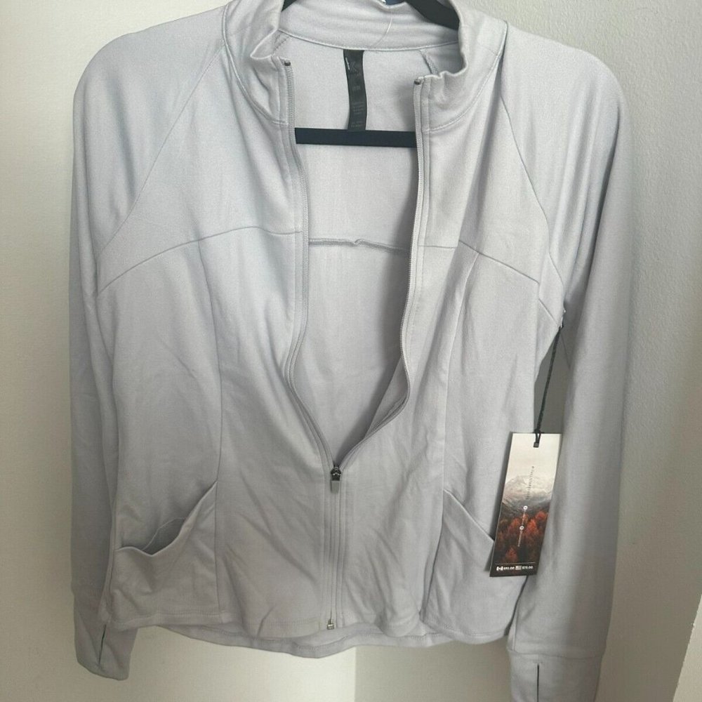 Kyodan womens medium full zip sweatshirt Brushed Surface Gray MSRP $73.00